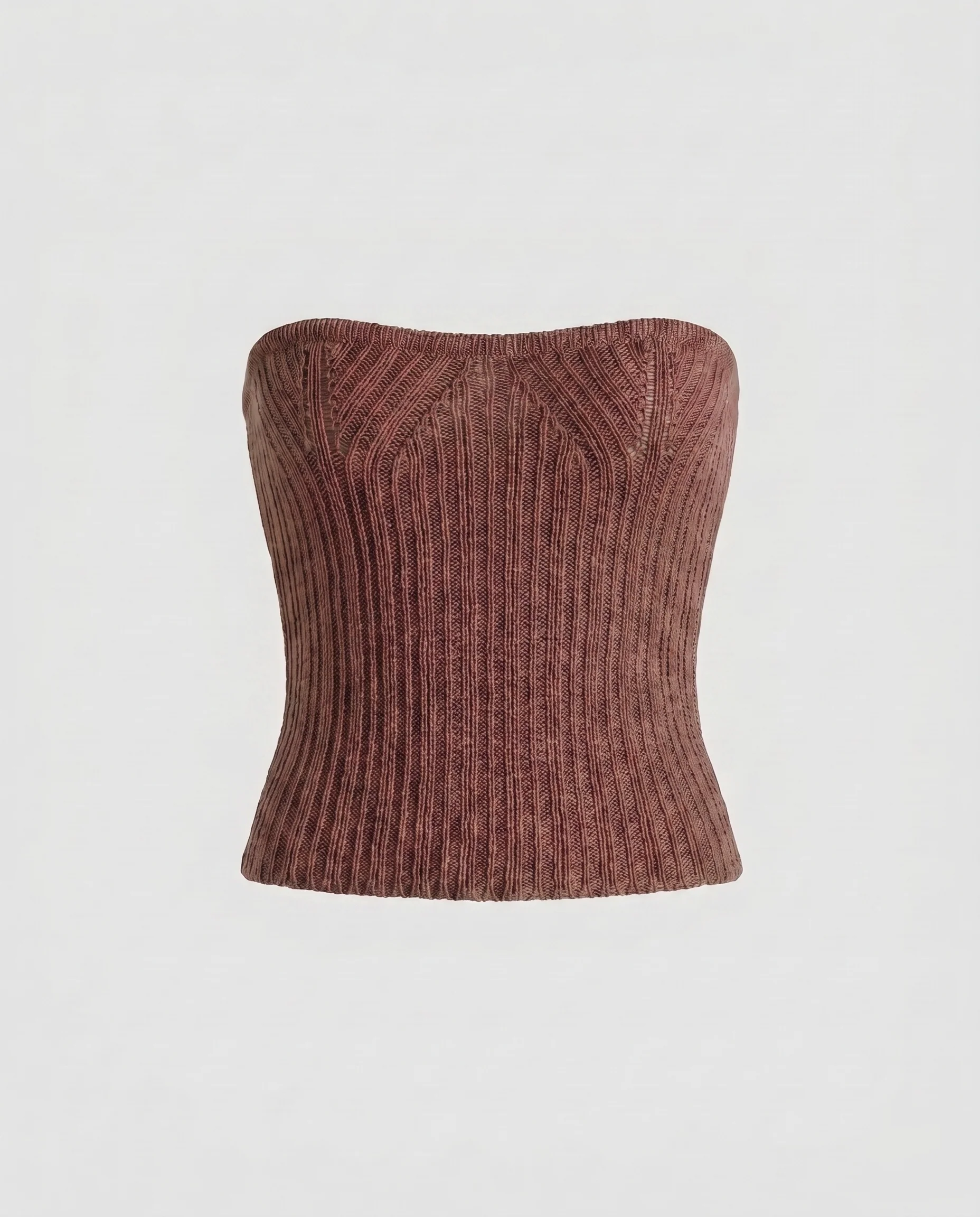 Damen luftiges Bandeau-Top mit feiner Rippstruktur - Image 5
