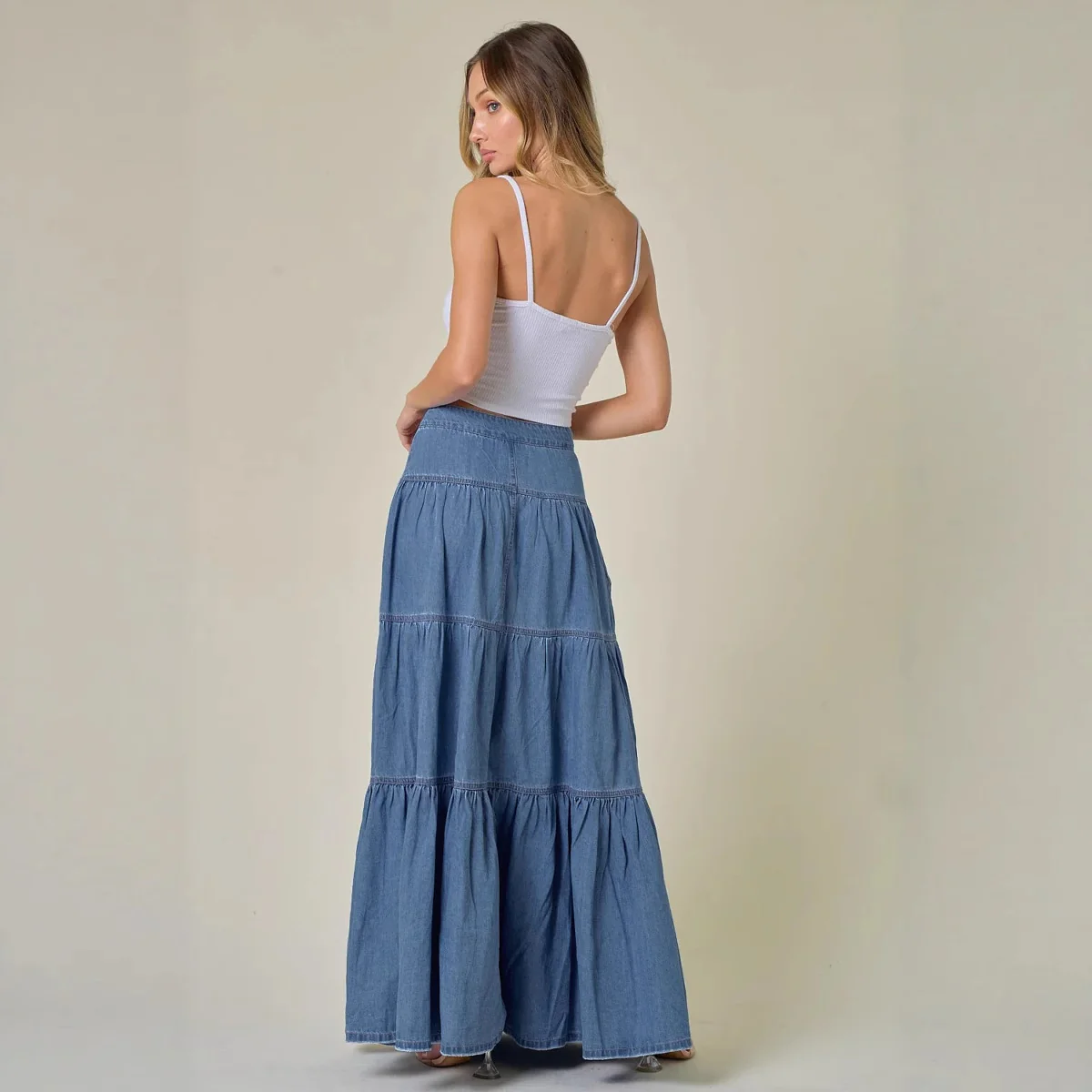 Damen luftiges Jeanskleid R&B - Image 2
