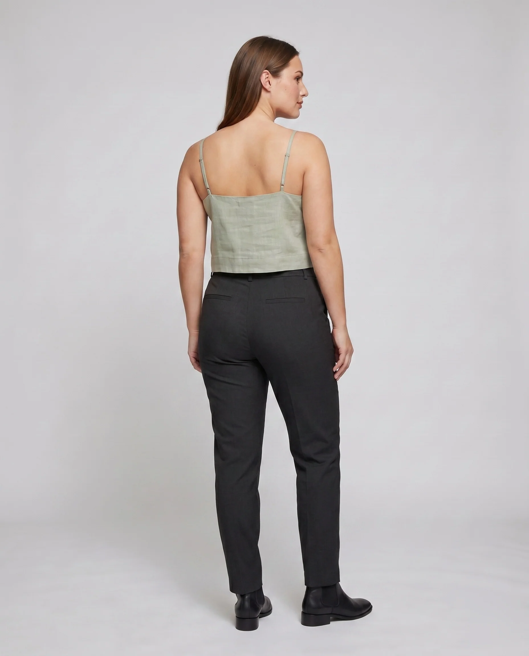 Damen luftiges Leinen-Top mit schmalen Trägern und lässigem Schnitt - Image 4