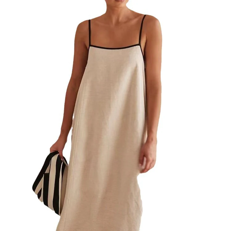 Damen luftiges Maxikleid mit feinen Trägern und elegantem Schnitt R&B - Image 5