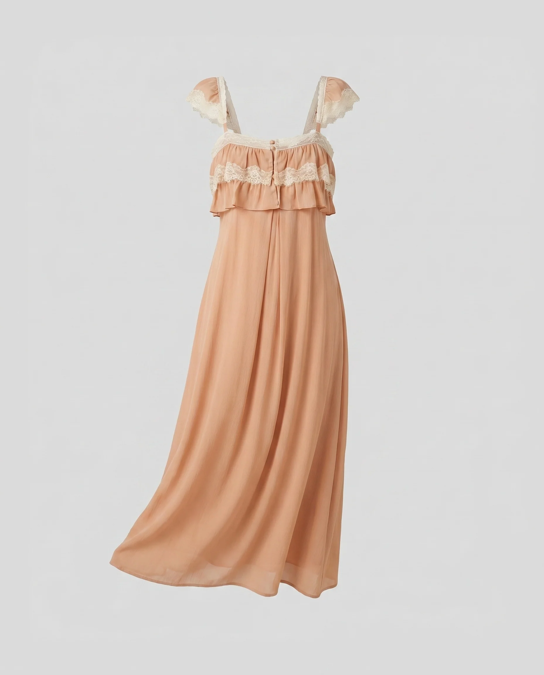 Damen luftiges Maxikleid mit romantischen Rüschendetails R&B - Image 5