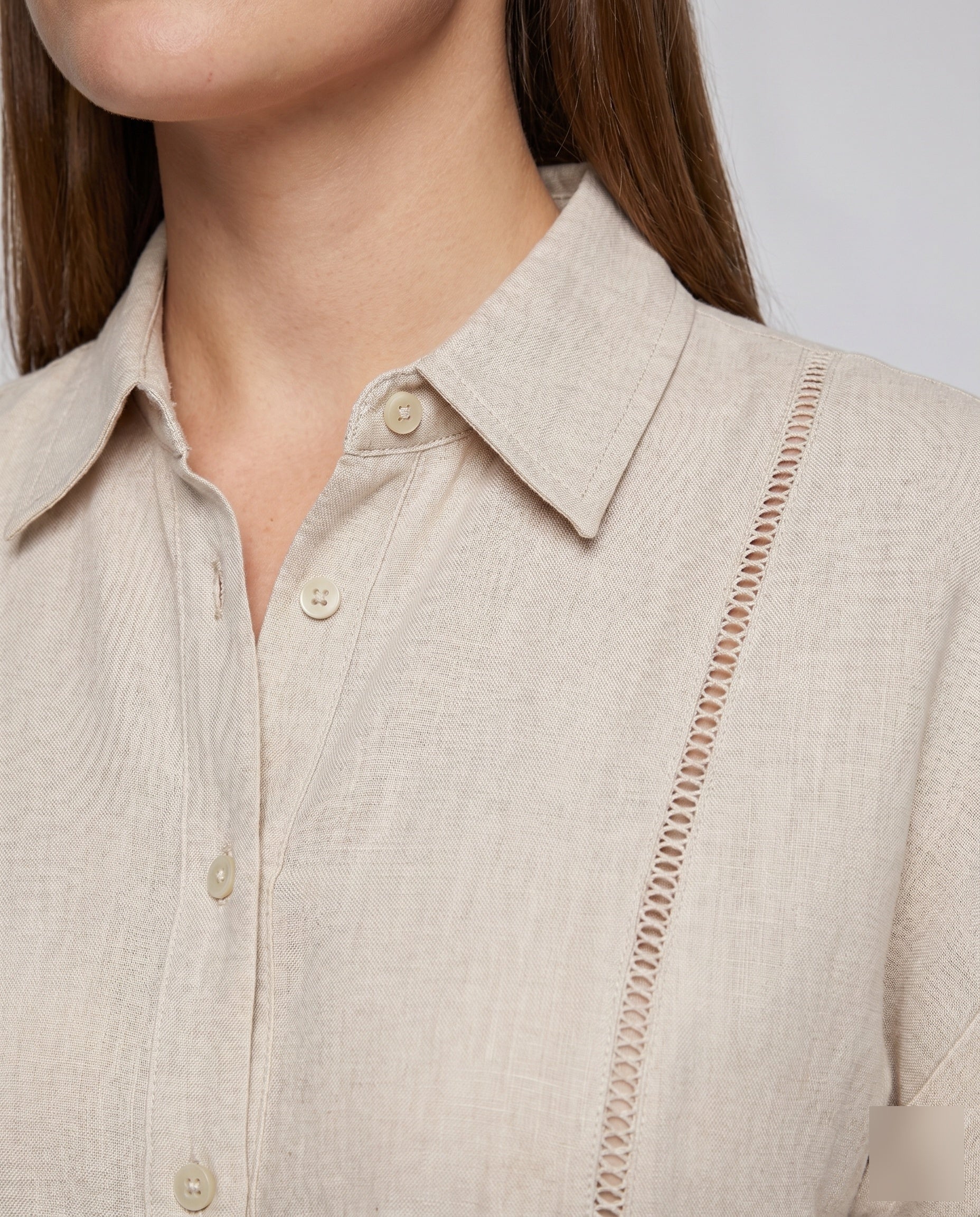 Damen luftiges Maxikleid mit Taillengürtel und elegantem Knopf-Design - Image 3