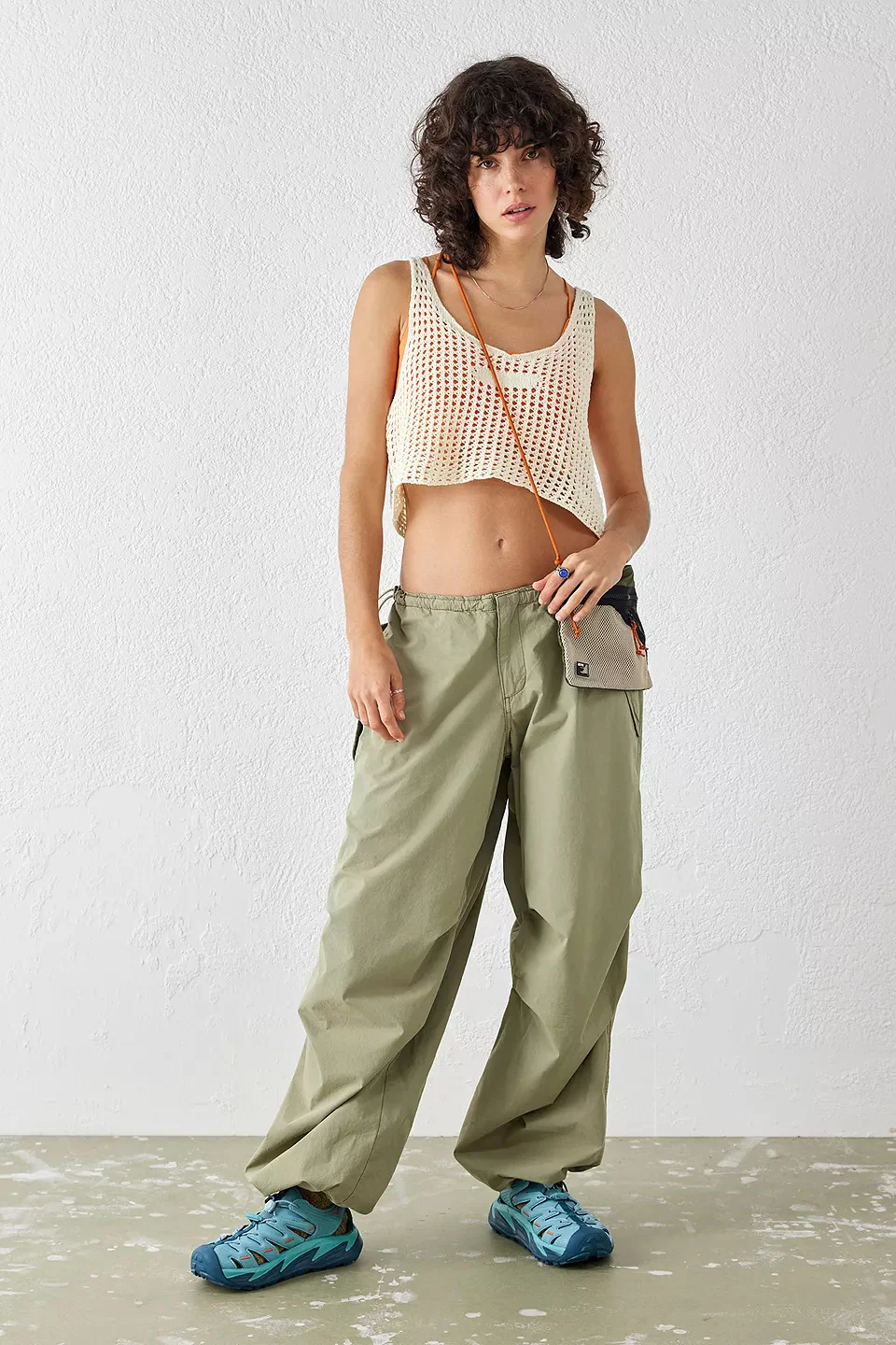 Damen luftiges Netz-Crop-Top R&B - Image 4