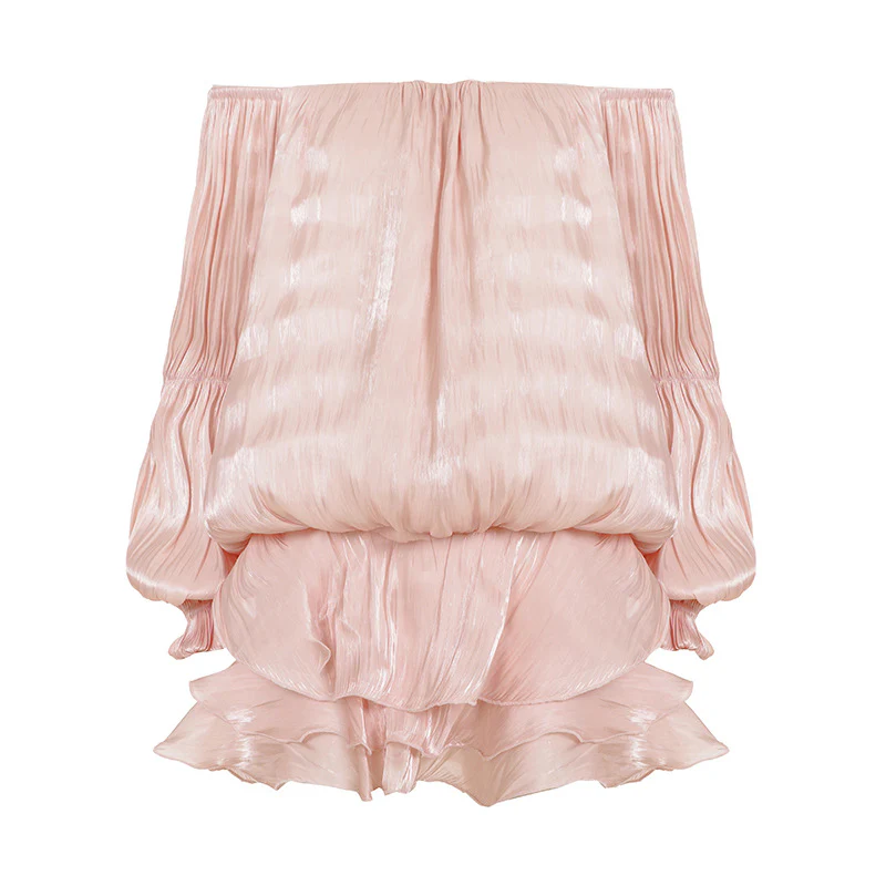 Damen luftiges Off-Shoulder Kleid mit Rüschenschnitt Heidi-Mode - Image 9