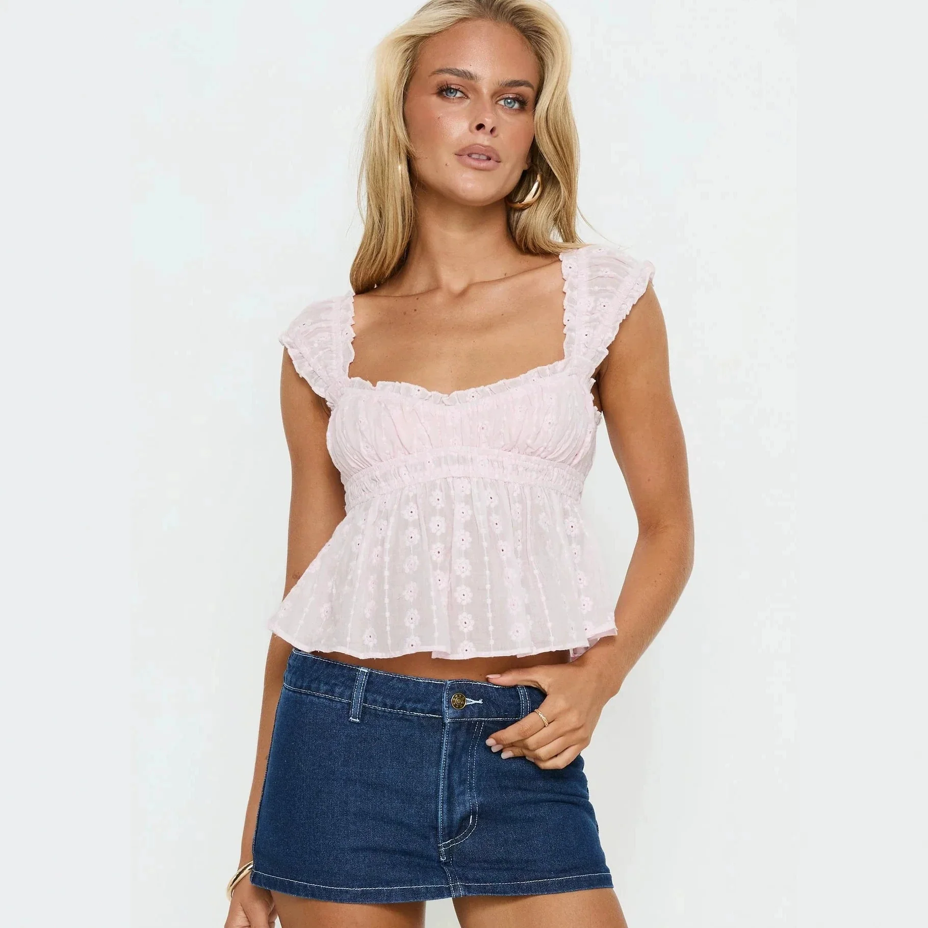 Damen Luftiges Sommeroberteil mit romantischen Spitzenakzenten R&B - Image 4