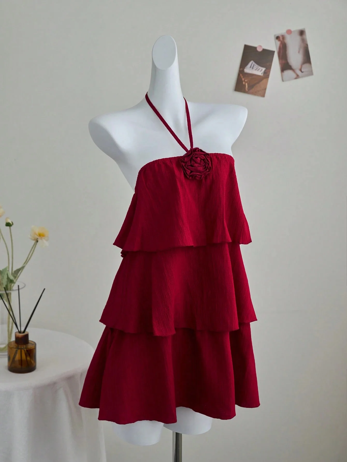 Damen luftiges Strandkleid mit Rüschendetails R&B - Image 3