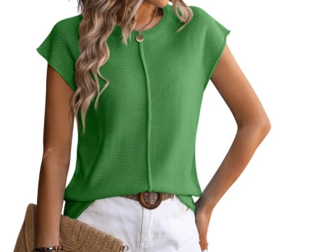 Damen luftiges Strickoberteil mit Melange-Effekt und lässigem Schnitt R&B - Image 10