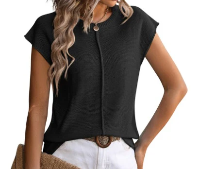 Damen luftiges Strickoberteil mit Melange-Effekt und lässigem Schnitt R&B - Image 8