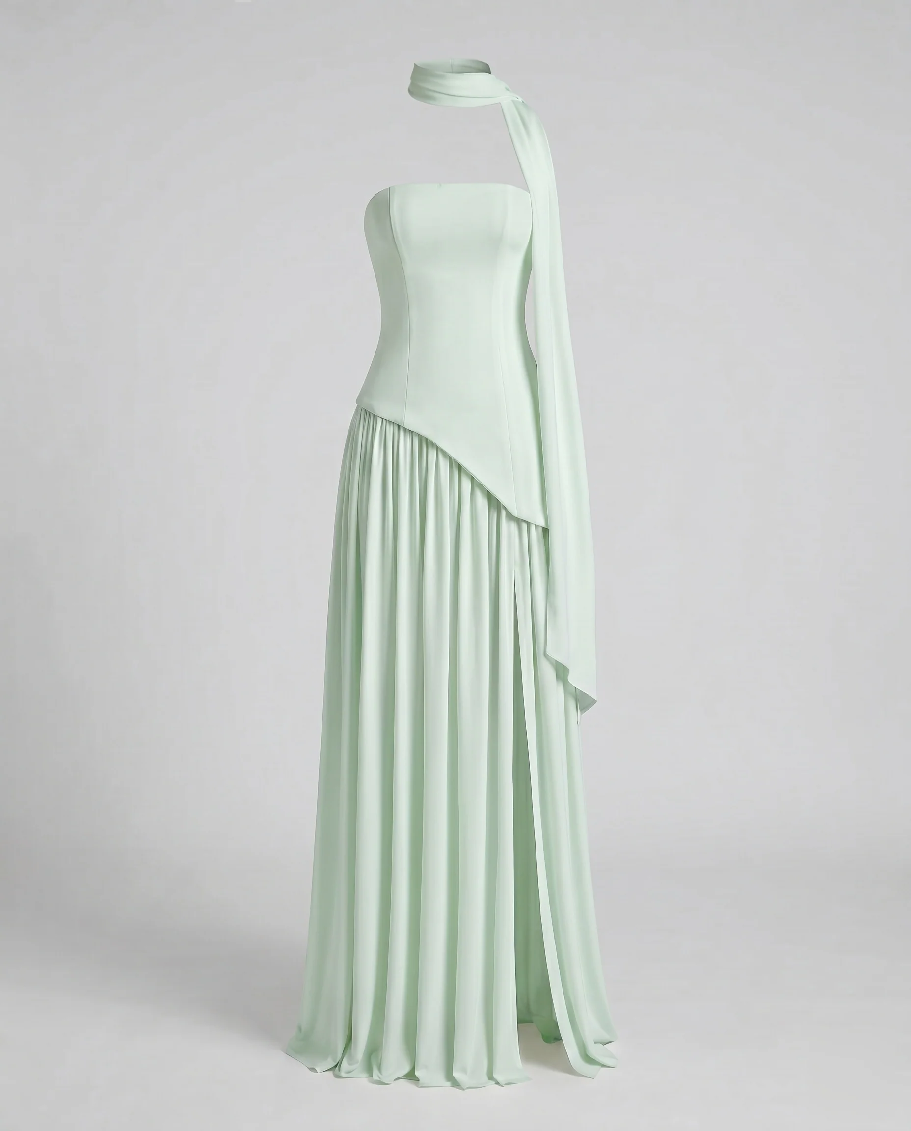 Damen Luxus Abendkleid mit schulterfreiem Design und elegantem Schlitz R&B - Image 5