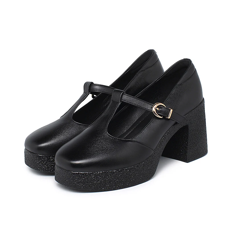 Damen Mary Jane Pumps mit komfortablem Blockabsatz und verstellbarem Riemen R&B - Image 6