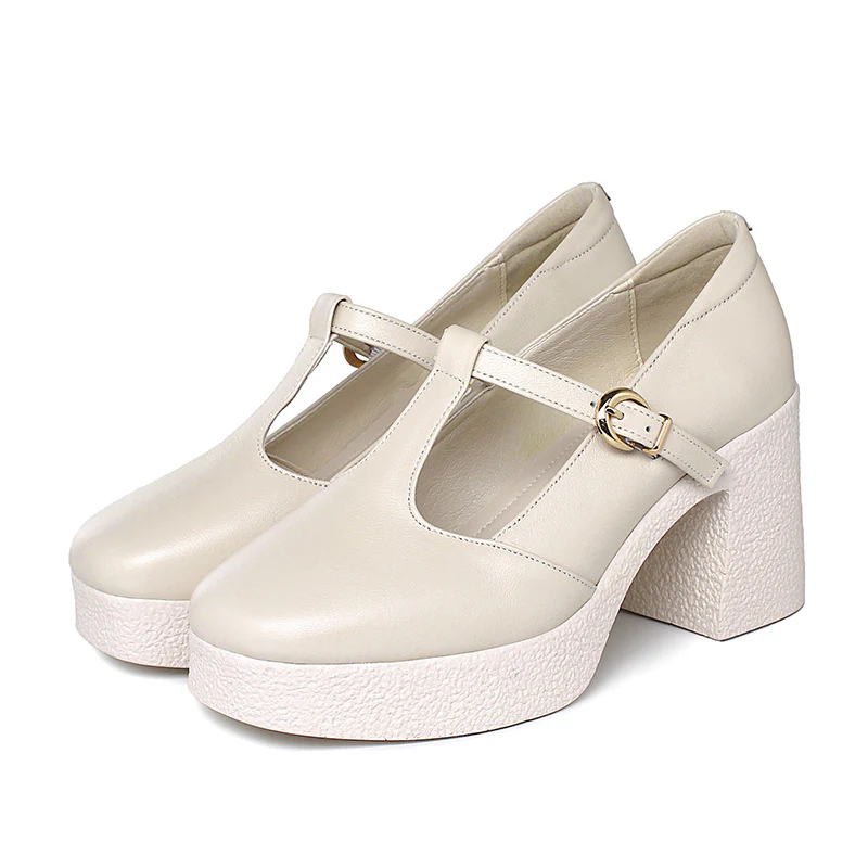 Damen Mary Jane Pumps mit komfortablem Blockabsatz und verstellbarem Riemen R&B - Image 8