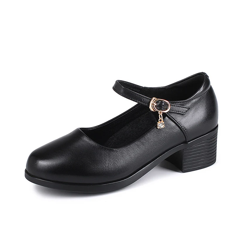 Damen Mary Jane Schuhe mit bequemem Blockabsatz und modischem Riemchen R&B - Image 5