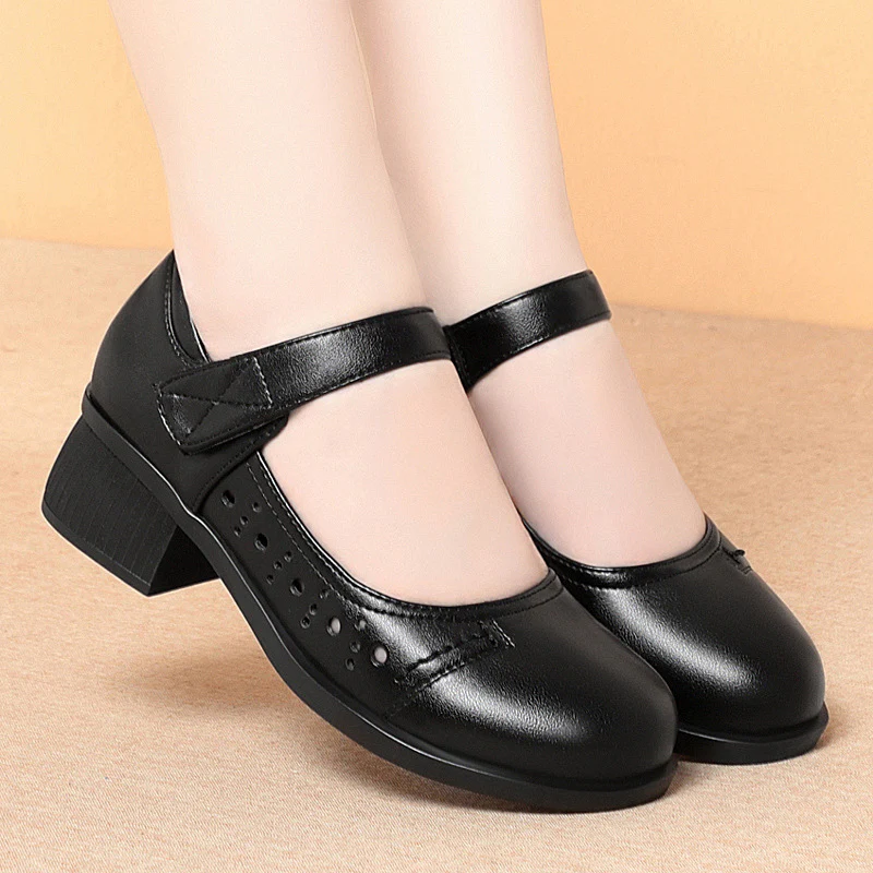 Damen Mary Jane Schuhe mit bequemer Sohle und verstellbarem Riemen R&B - Image 3