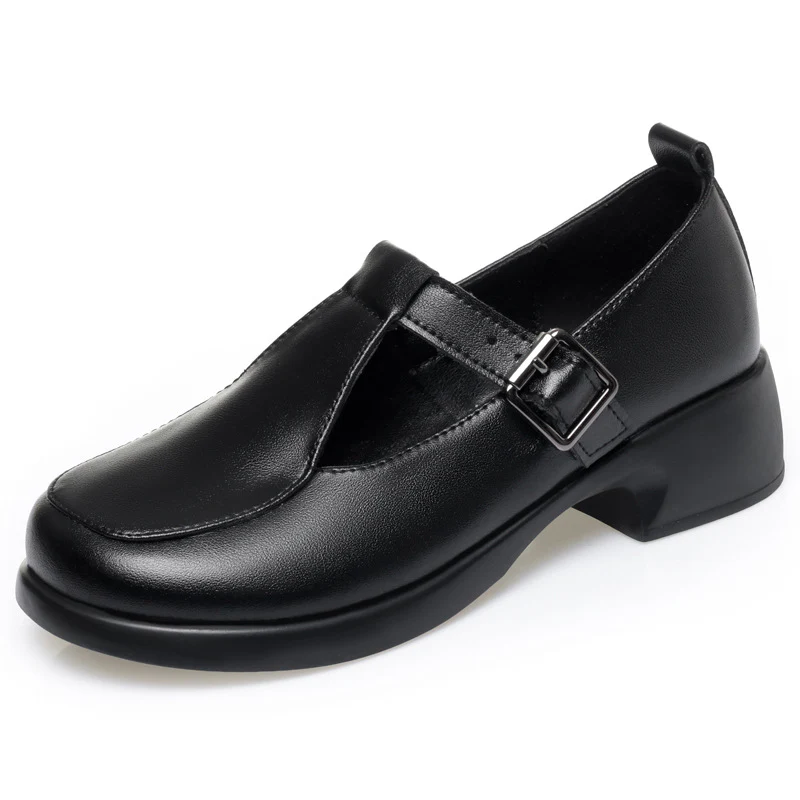 Damen Mary Jane Schuhe mit verstellbarem Riemen und bequemen Blockabsatz R&B - Image 8