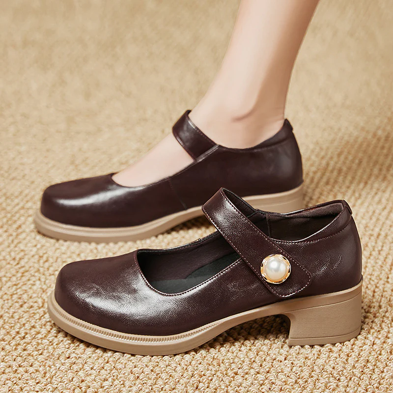Damen Mary Jane Schuhe mit verstellbarem Riemen und bequemer Sohle R&B