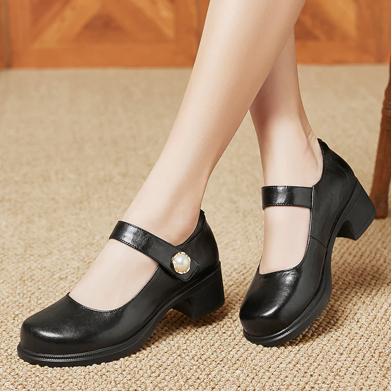 Damen Mary Jane Schuhe mit verstellbarem Riemen und bequemer Sohle R&B - Image 2