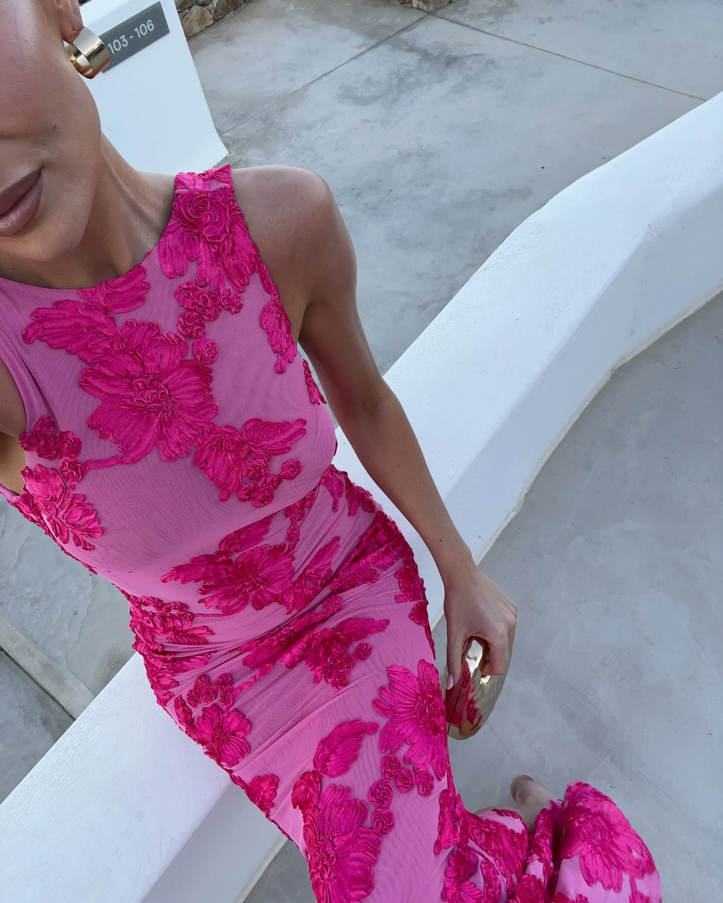 Damen Maxi-Kleid mit floralem 3D-Stickdesign und figurbetonter Silhouette R&B - Image 6