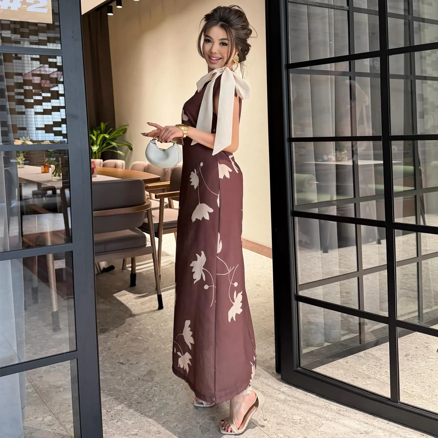 Damen Maxi-Kleid mit floralem Design R&B - Image 3
