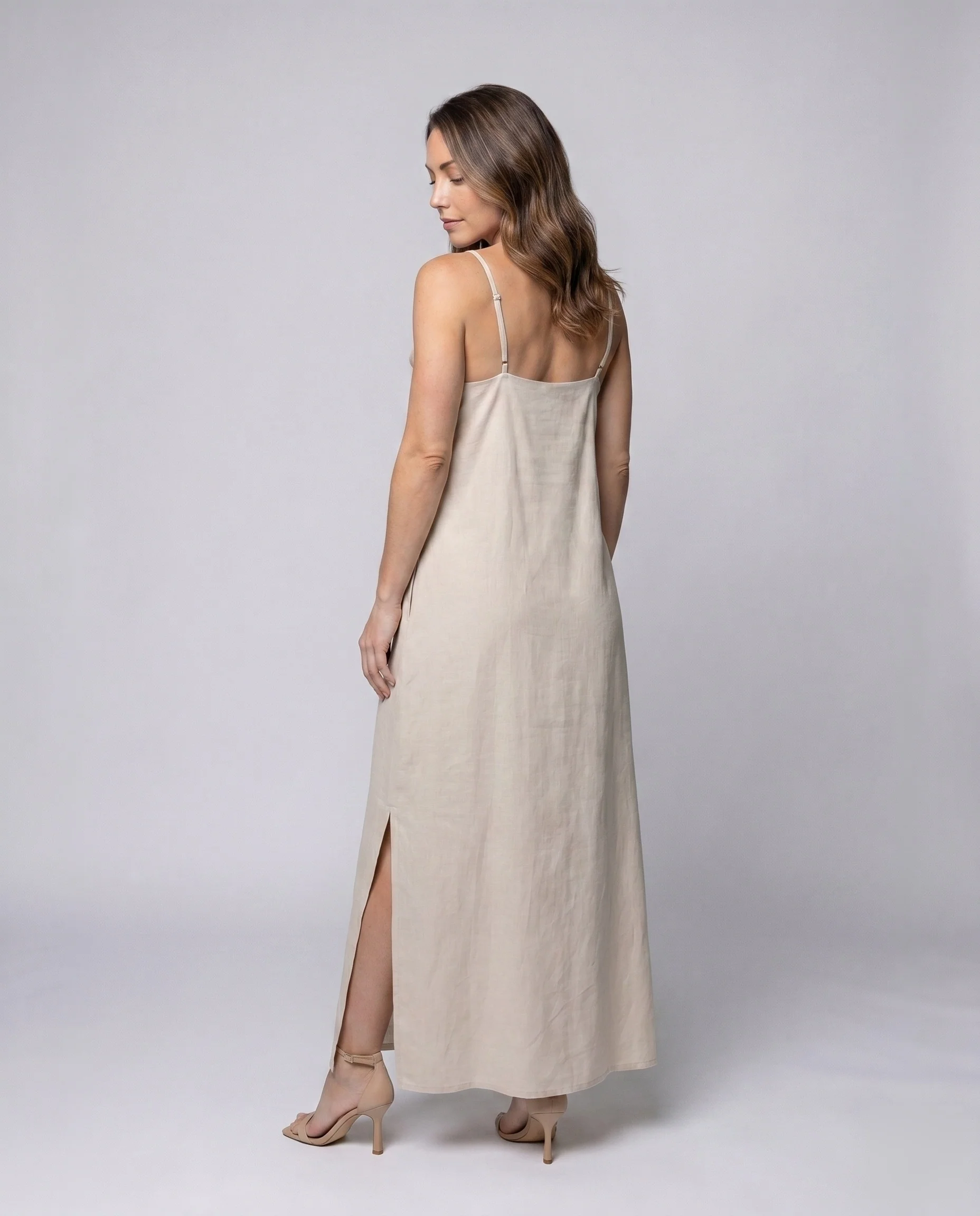 Damen Maxi Kleid mit floralen Applikationen und praktischen Taschen R&B - Image 3