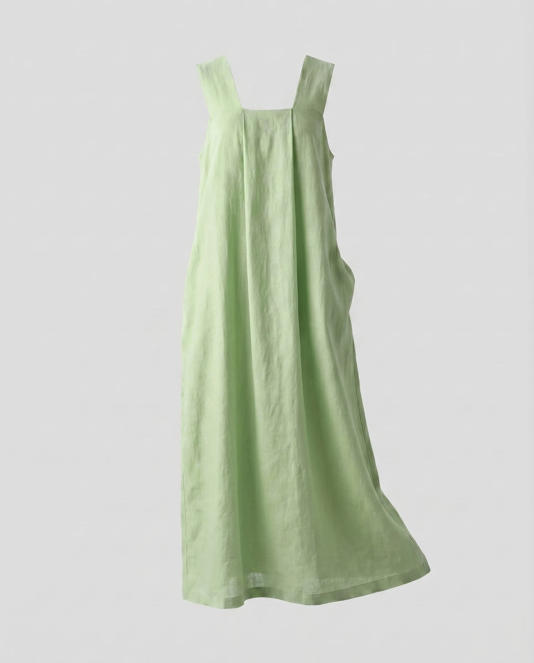 Damen maxi Kleid mit schmalen Trägern und quadratischem Ausschnitt - Image 6