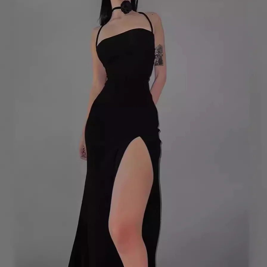 Damen Maxi-Kleid mit verführerischem Schlitz und fein verstellbaren Spaghettiträgern R&B - Image 2