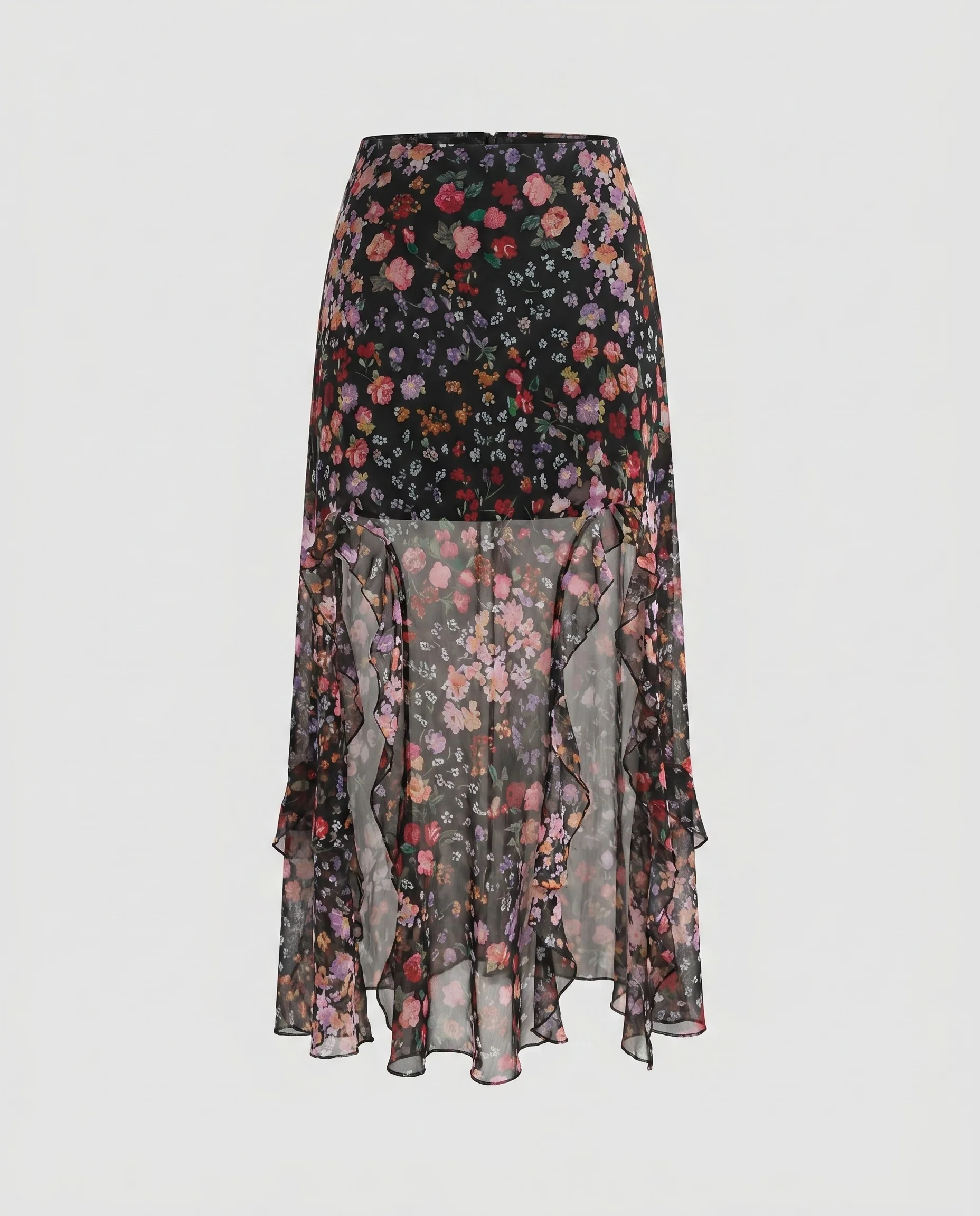 Damen Maxi-Rock mit fließendem Schnitt und floralem Design R&B - Image 5