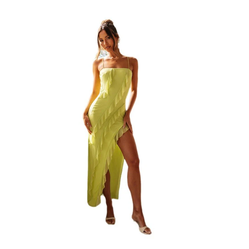 Damen Maxi-Rock mit verspieltem Rüschendesign und hohem Schlitz R&B - Image 5
