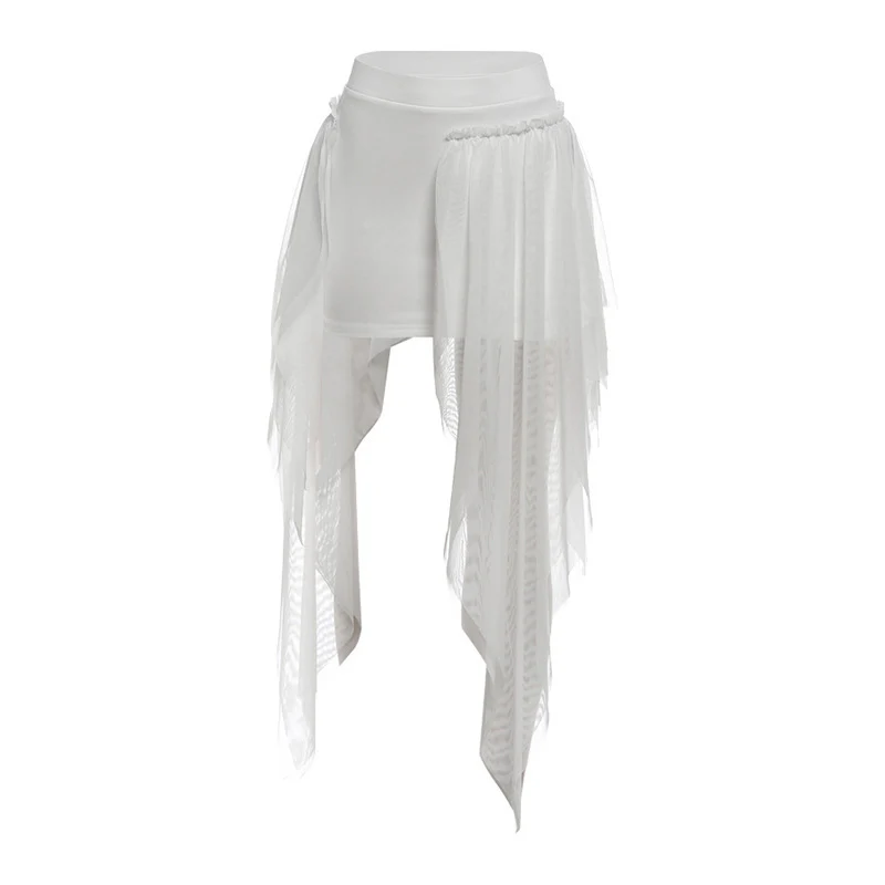 Damen Maxi-Skirt mit fließendem Chiffon und asymmetrischem Schnitt R&B - Image 6