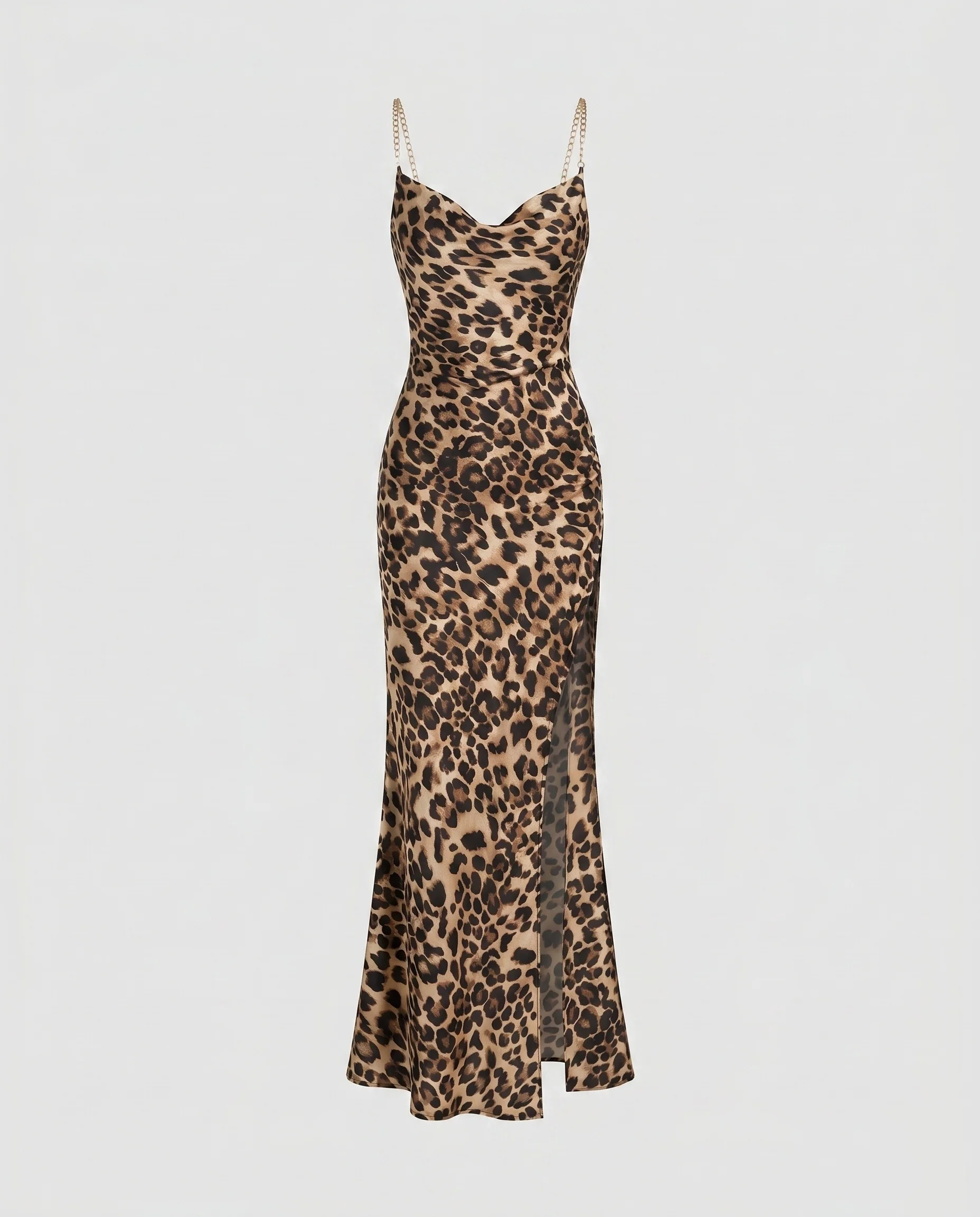 Damen Maxikleid mit asymmetrischem Schnitt und elegantem Animal-Print R&B - Image 5