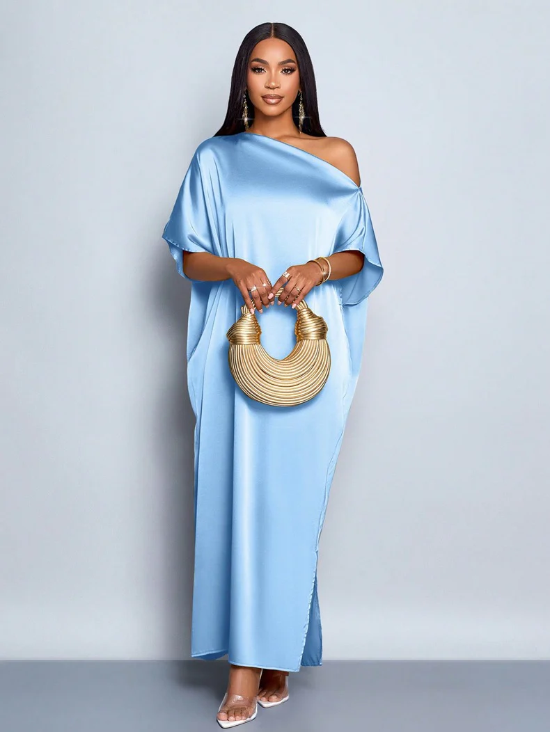 Damen Maxikleid mit asymmetrischem Schnitt und elegantem Fall R&B - Image 8