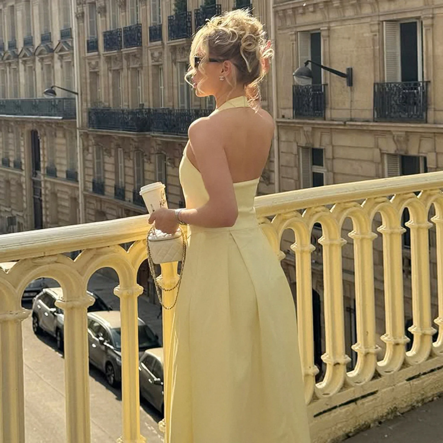 Damen Maxikleid mit elegantem Halterneck-Design und fließender Silhouette R&B - Image 3