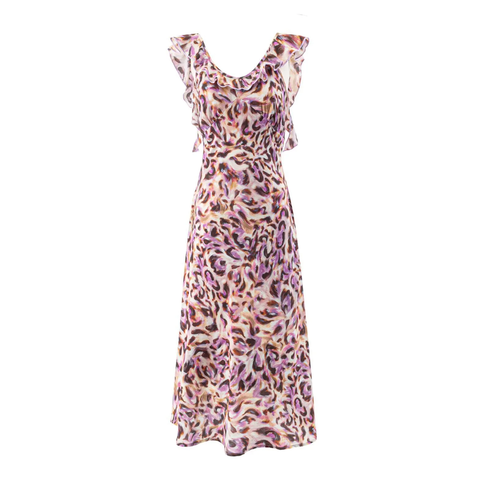 Damen Maxikleid mit elegantem Rüschensaum und floralem Muster R&B - Image 5