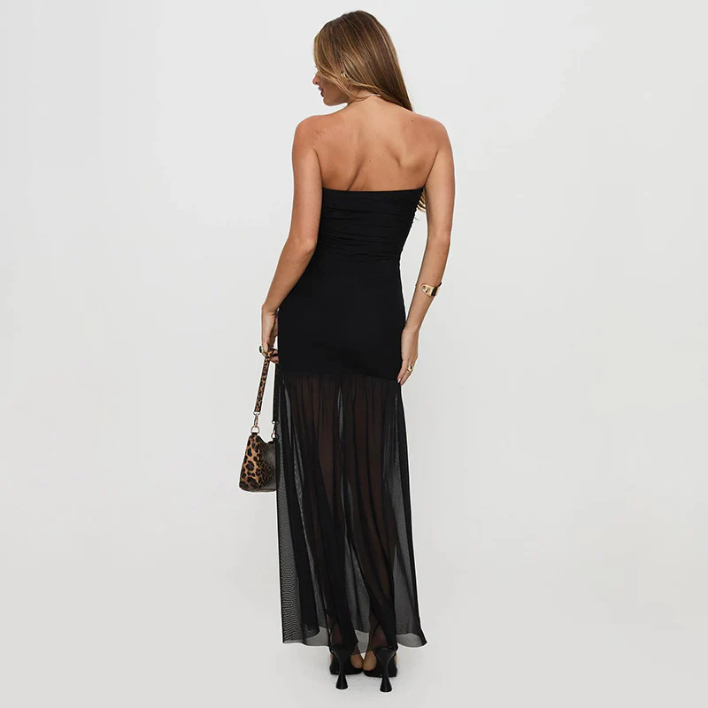 Damen Maxikleid mit elegantem Rüschensaum und figurbetontem Oberteil R&B - Image 2