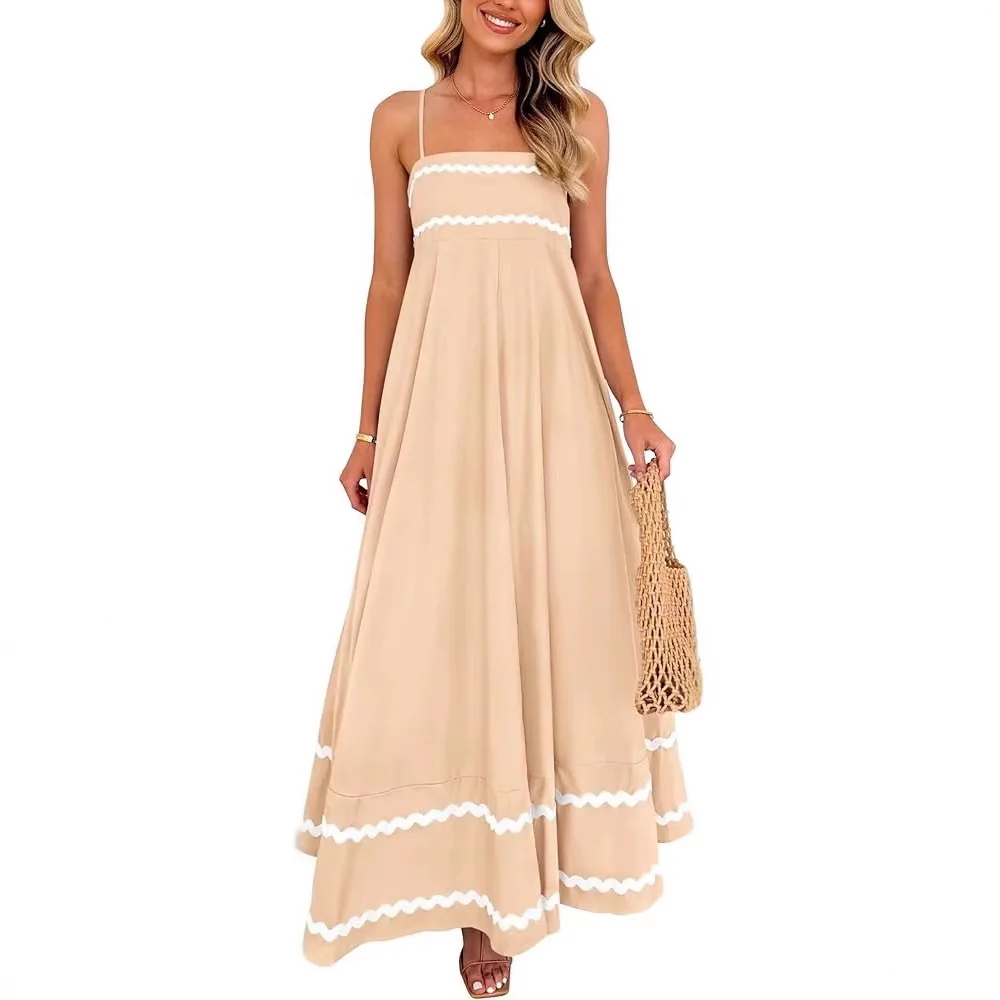 Damen Maxikleid mit eleganten Zierhörnchen und verstellbaren Trägern R&B - Image 4