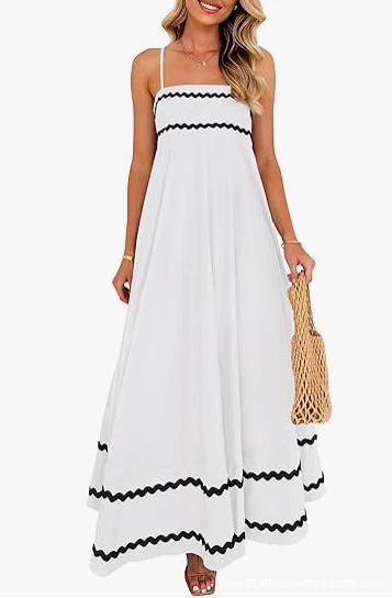 Damen Maxikleid mit eleganten Zierhörnchen und verstellbaren Trägern R&B - Image 6