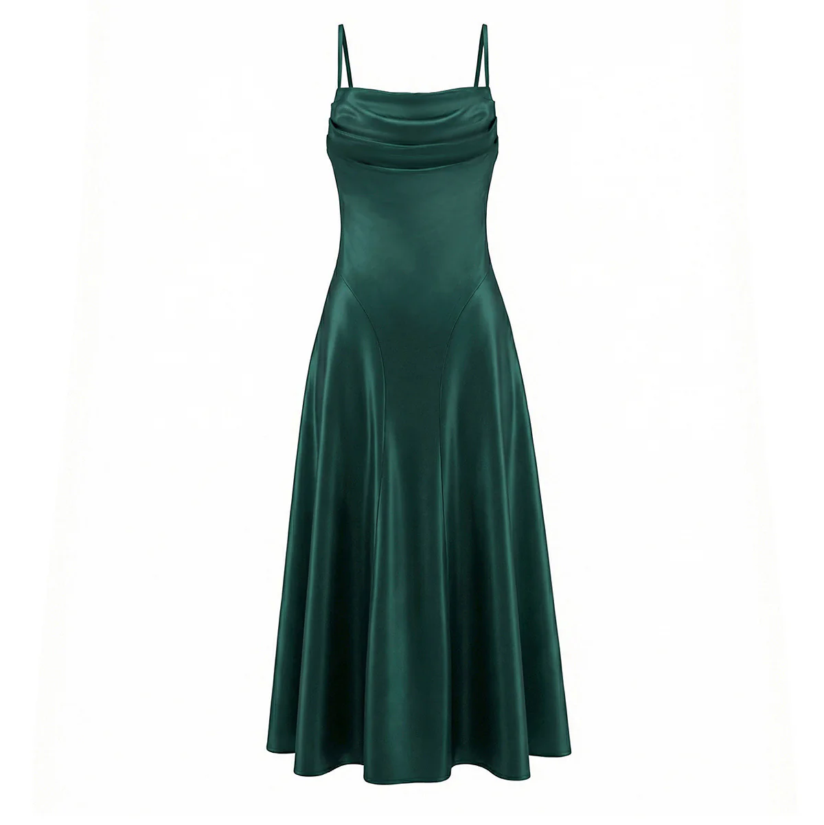 Damen Maxikleid mit eleganter Drapierung und feinem Satin-Finish R&B - Image 5