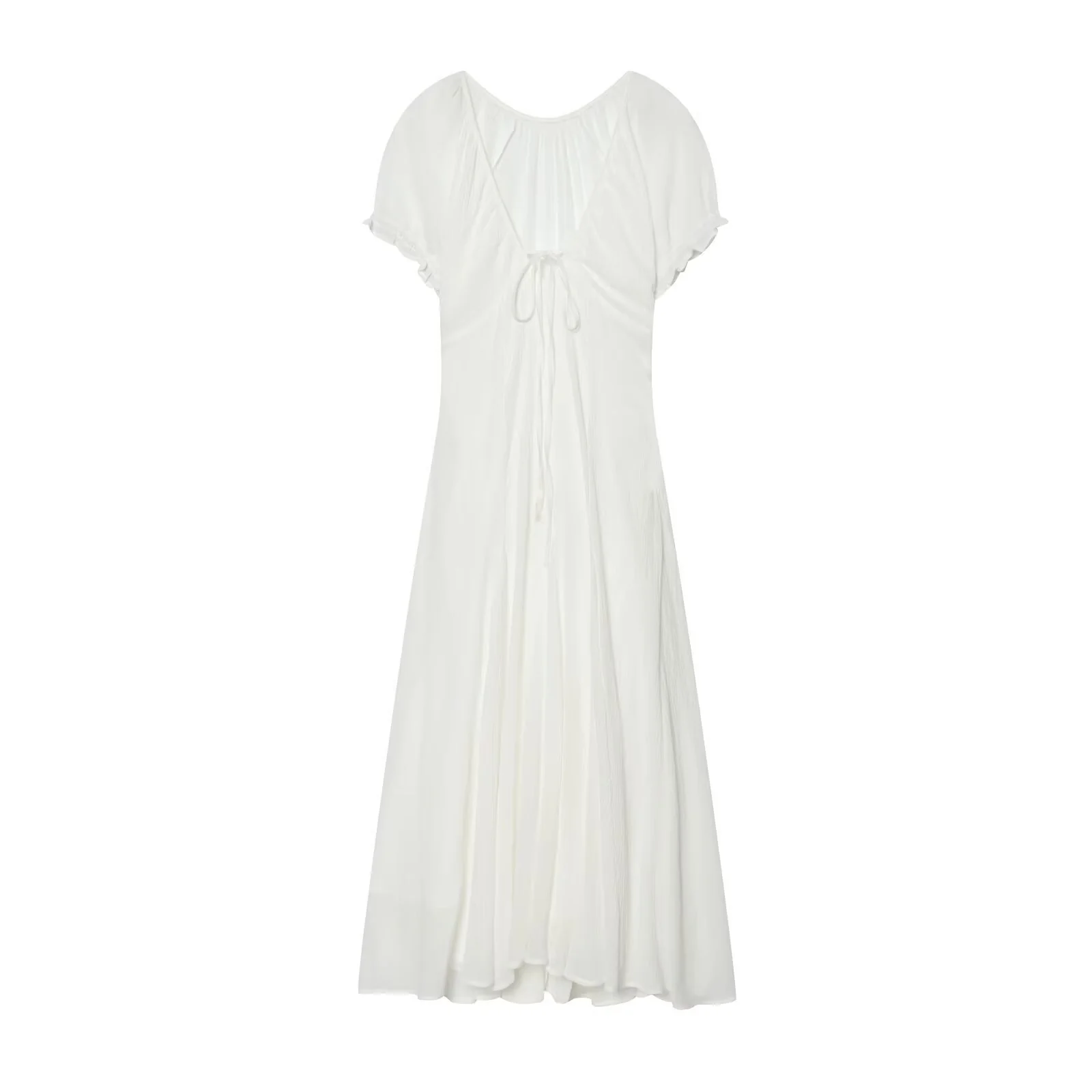 Damen Maxikleid mit fließendem Schnitt und verstellbarem Kordelzug R&B - Image 7