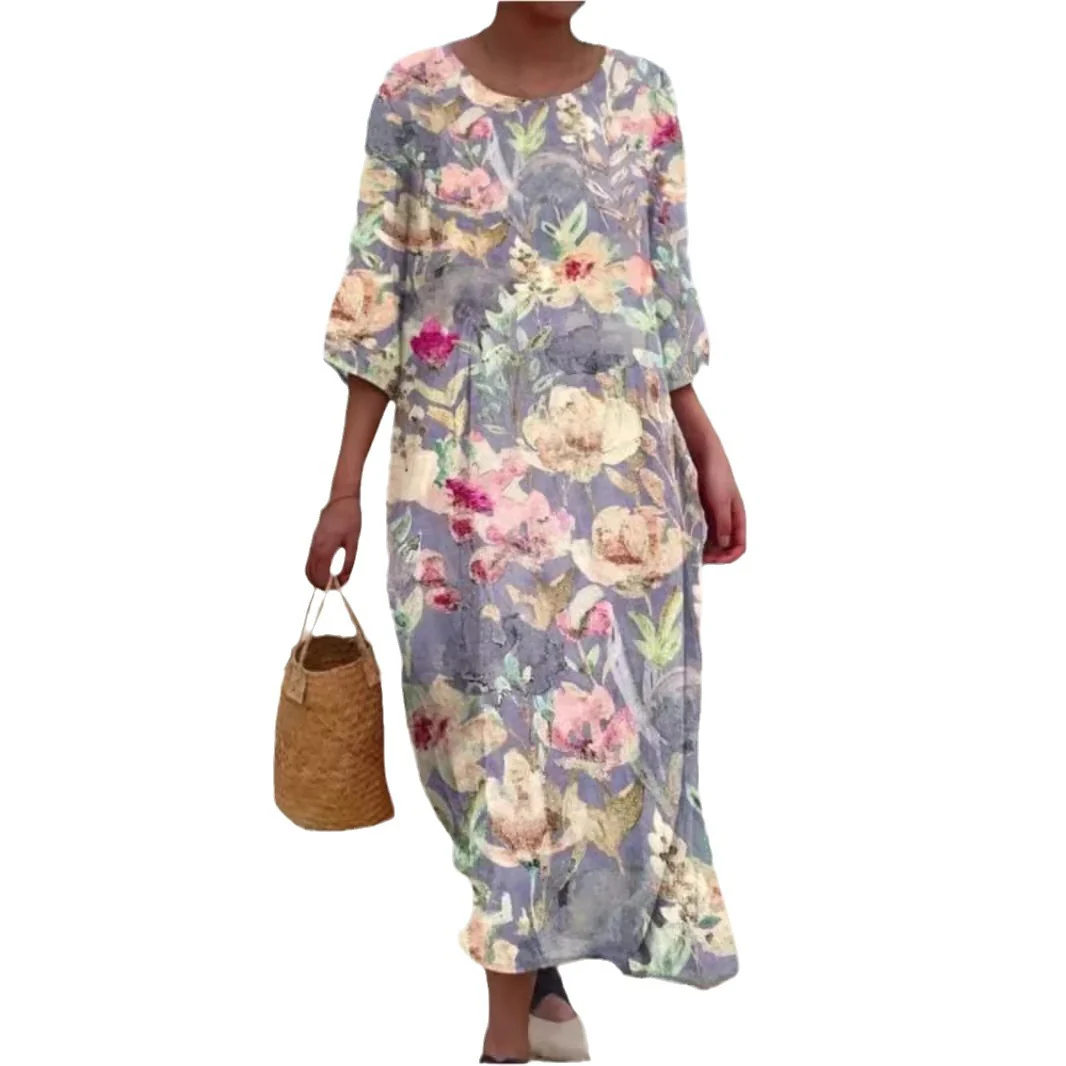 Damen Maxikleid mit floralem Design und lässigem Schnitt R&B - Image 6