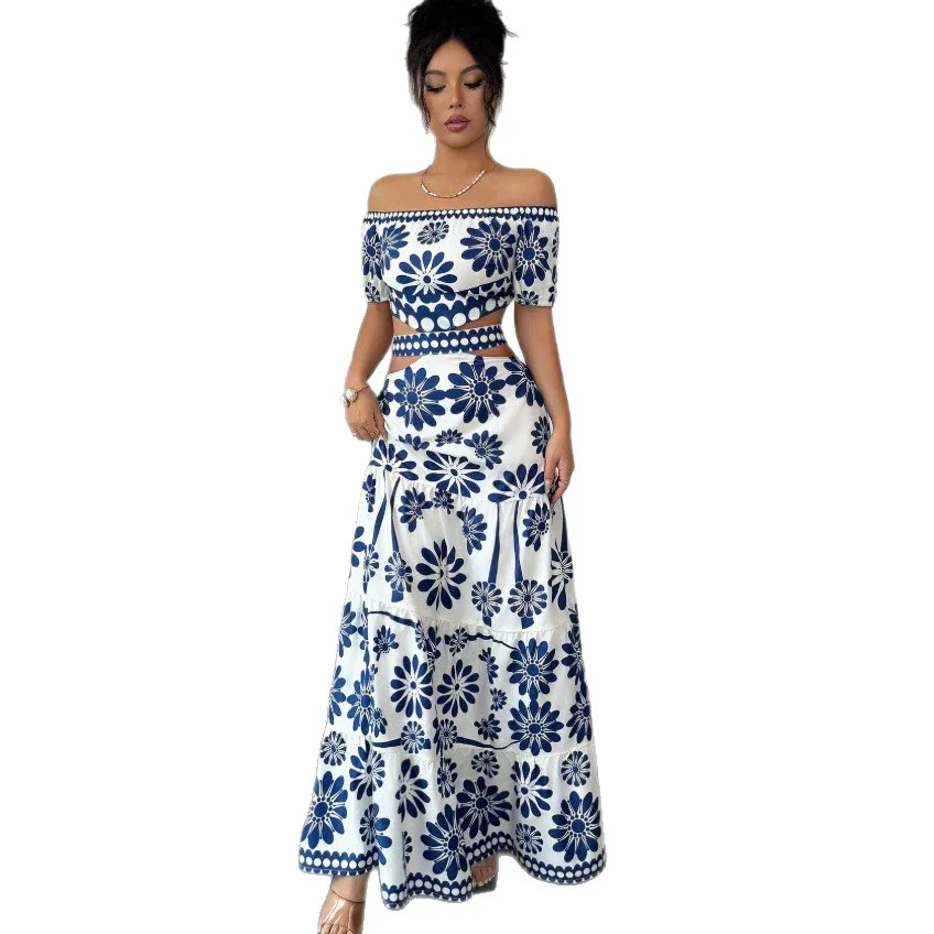 Damen Maxikleid mit floralem Design und trendigem Off-Shoulder-Ausschnitt R&B - Image 5