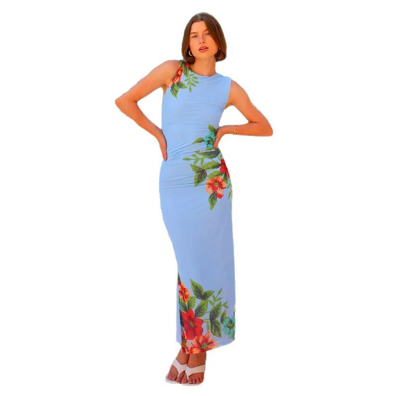 Damen Maxikleid mit floralem Druck und figurformendem Schnitt R&B - Image 5