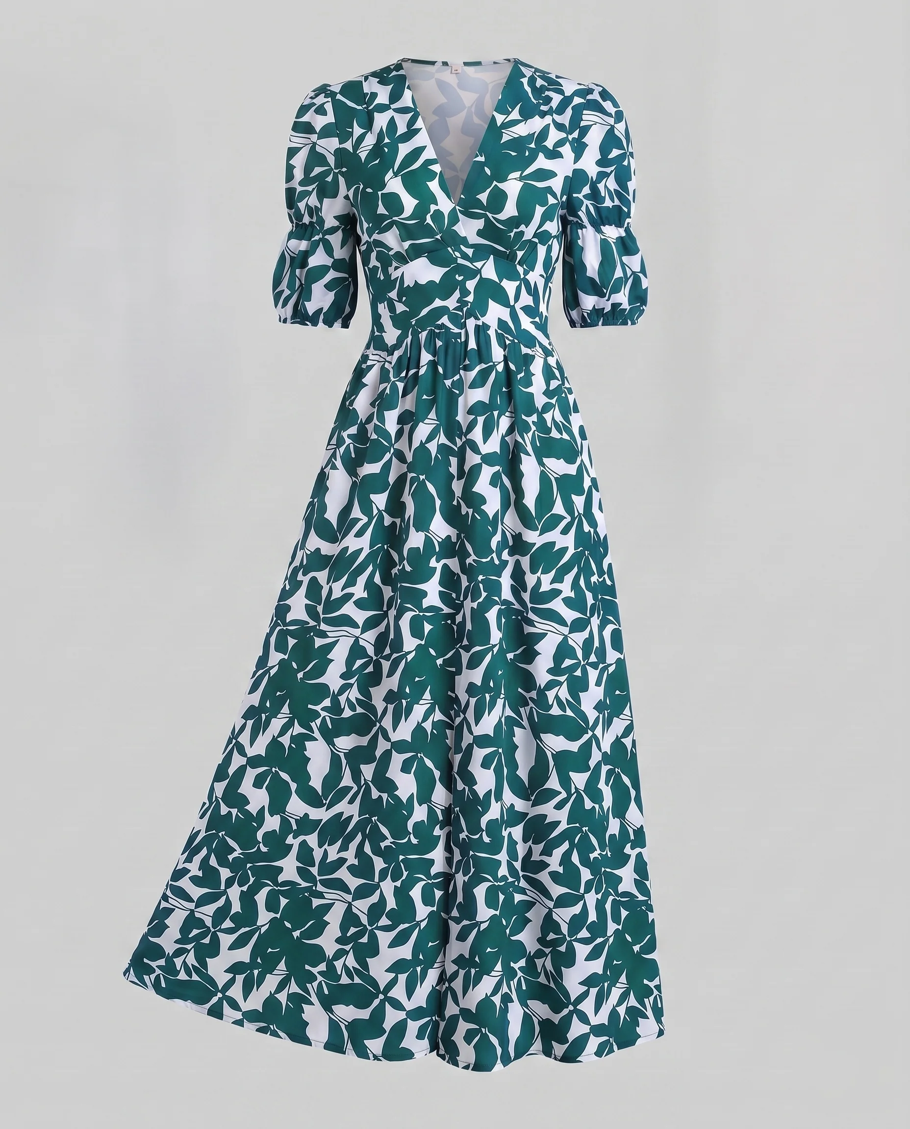Damen Maxikleid mit floralem Muster und elegantem Schlitz R&B - Image 8