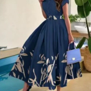 Damen Maxikleid mit floralem Print und femininer Silhouette R&B - Image 4