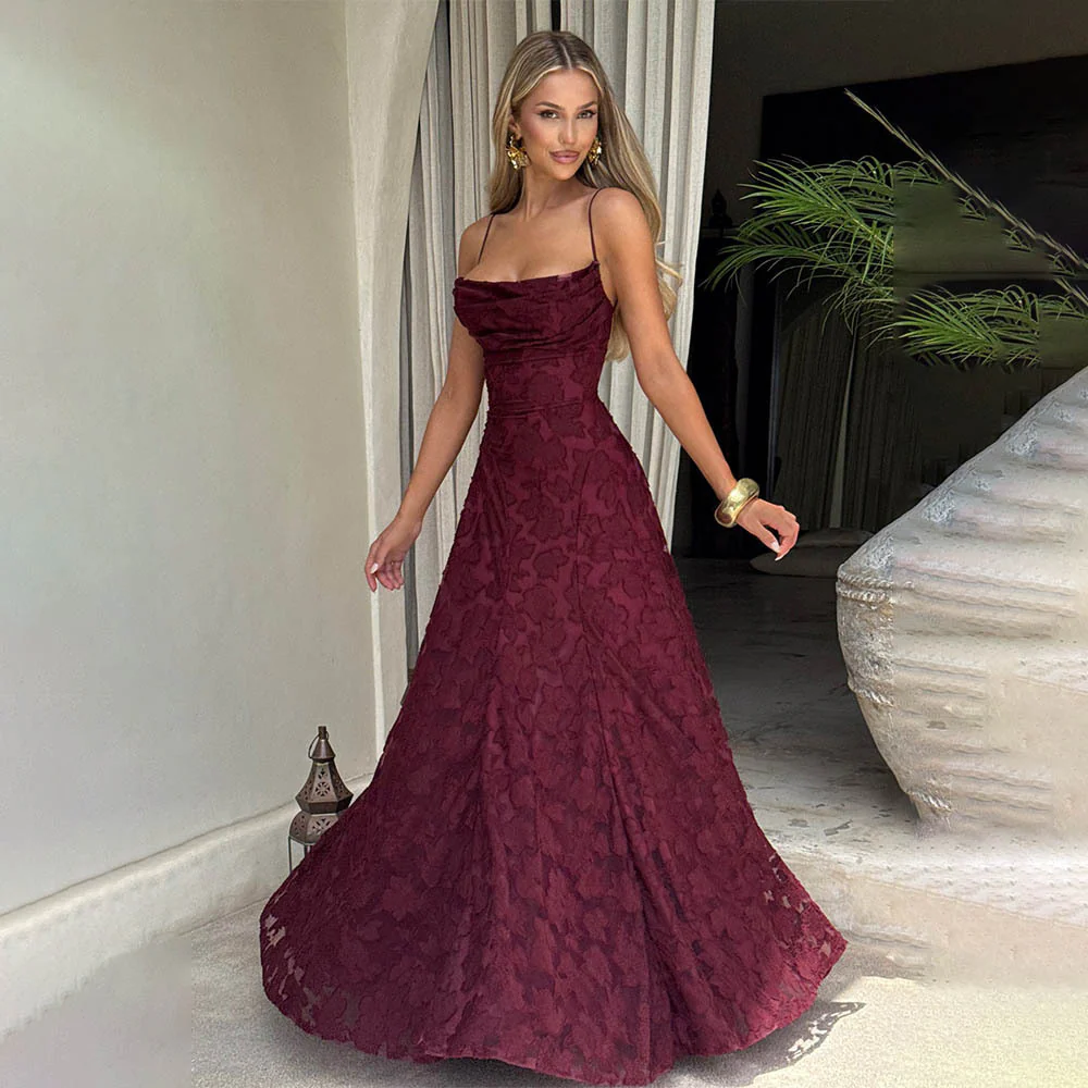 Damen Maxikleid mit floralem Spitzenmuster und schwingendem Rock R&B - Image 14