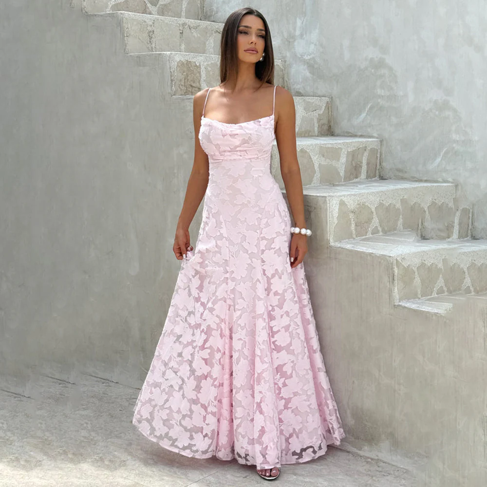 Damen Maxikleid mit floralem Spitzenmuster und schwingendem Rock R&B - Image 16