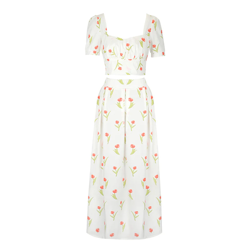 Damen Maxikleid mit floralen Akzenten und taillierter Silhouette R&B - Image 5