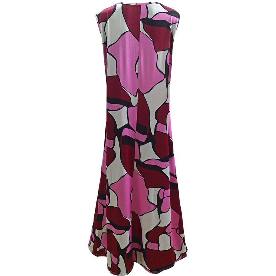Damen Maxikleid mit grafischem Druck und fließendem Schnitt R&B - Image 5