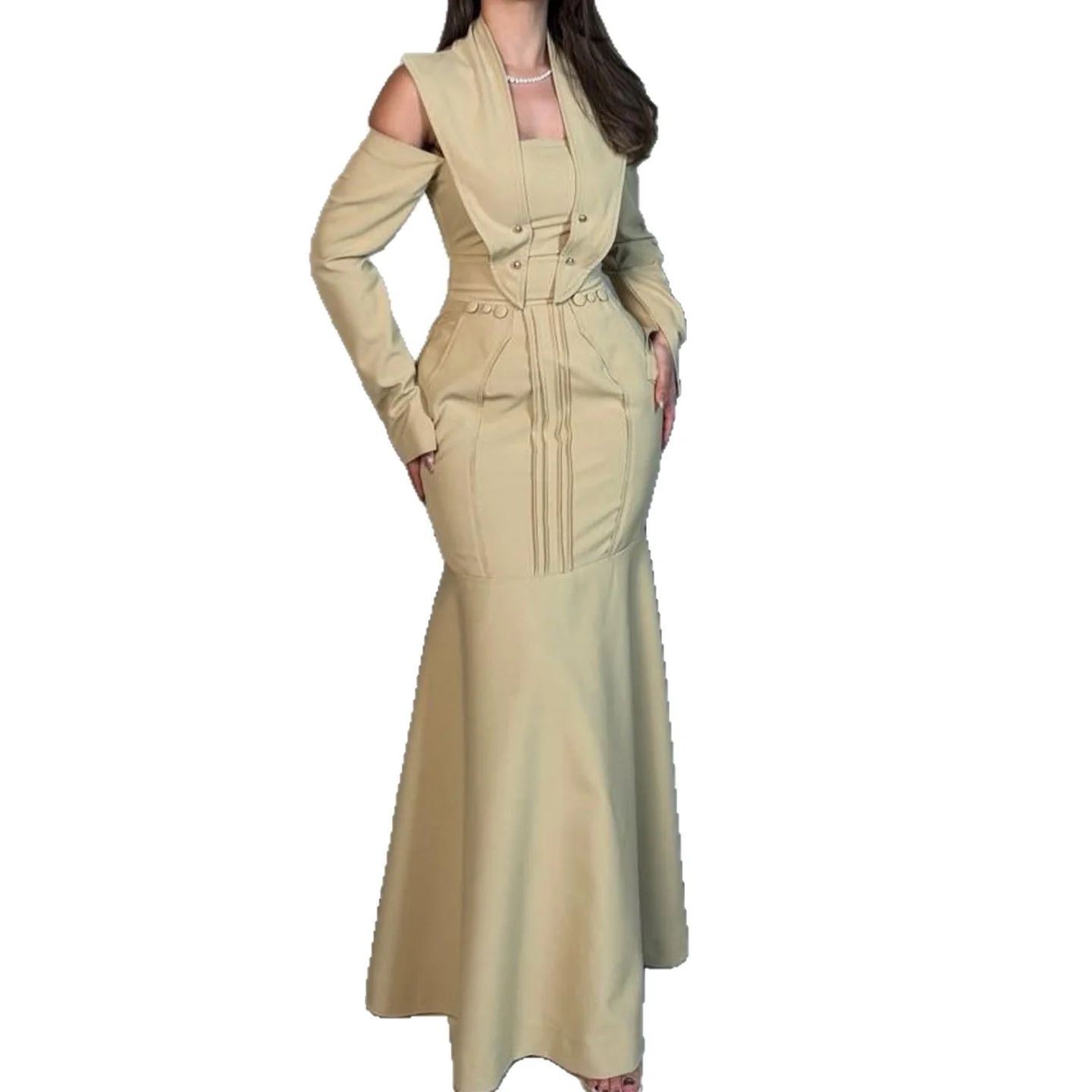 Damen Maxikleid mit innovativem Schnitt und eleganten Details R&B - Image 5