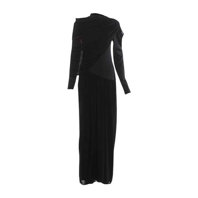 Damen Maxikleid mit innovativer Drapierung und elegantem Stoff R&B - Image 7