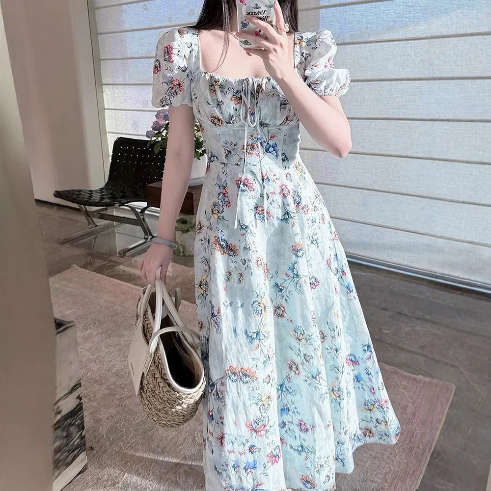 Damen Maxikleid mit raffiniertem Blumenprint und taillierter Silhouette R&B - Image 4
