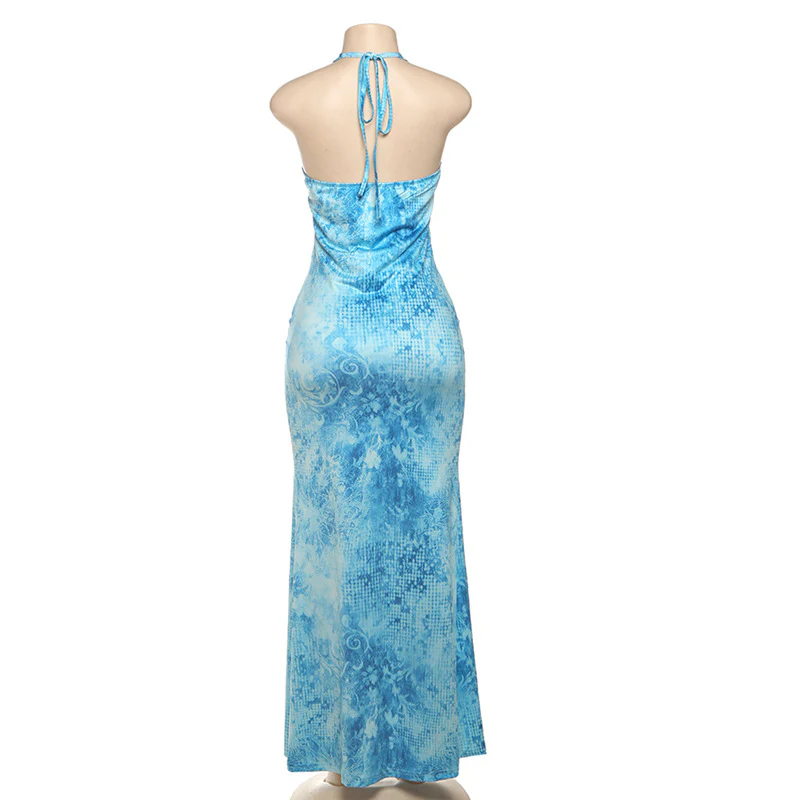 Damen Maxikleid mit raffiniertem Rüschendesign und tiefem V-Ausschnitt R&B - Image 3